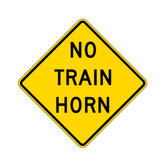 W10-9 NO TRAIN HORN