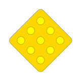 OM1-1 TYPE 1 OBJECT MARKER (YELLOW ON YELLOW)