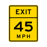 W13-2 ADVISORY EXIT SPEED